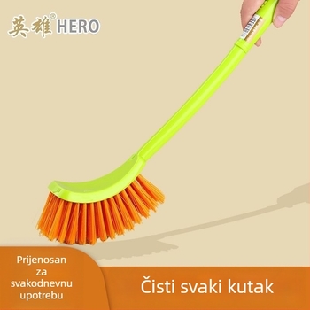 Kangmi Četka za WC s zakrivljenim vratom, mekanim vlaknima i zlatnim žicama