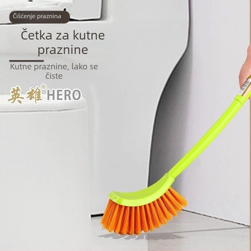 Kangmi Četka za WC s zakrivljenim vratom, mekanim vlaknima i zlatnim žicama