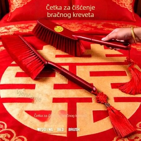 Vjenčana četka za čišćenje kreveta i kauča, elegantno izrezbarena sa simboličkim značenjem