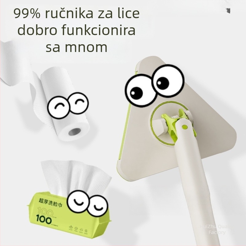 Aluminijski trokutasti držač za krpe za mop, novi model, bez korištenja ruku, mali plosnati tip, pogodan za krpe i ručnike