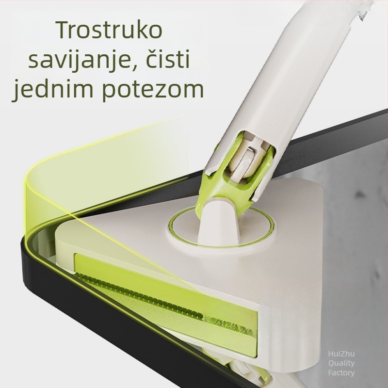 Aluminijski trokutasti držač za krpe za mop, novi model, bez korištenja ruku, mali plosnati tip, pogodan za krpe i ručnike