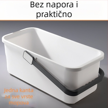 Pravokutni kanta za mop s ravnim spužvastim mopom, kućna upotreba, jednostavan dizajn, čvrsta posuda za čišćenje podova