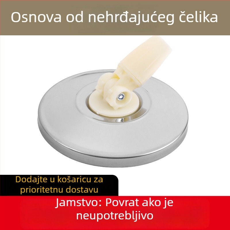 Okrugla glava mop od nehrđajućeg čelika s rotirajućim diskom i dijelovima, univerzalni dijelovi zamjene glave mop, okrugla glava mop
