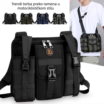 Muška casual torba preko ramena, gradski stil, vodootporna, ultra lagana, prozračna; džep za bocu vode i pretinac za kišobran; kompatibilno s uređajem do 8 inča.