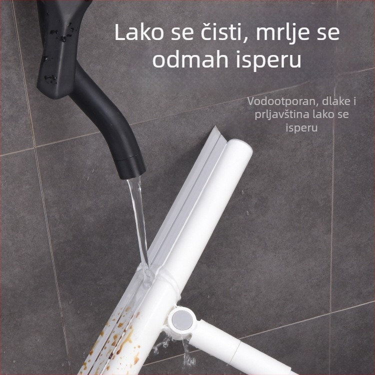Čarobna silikonska metla za pod i brisač vode za kupaonicu, brzo suši mokre podove, zidni držač.
