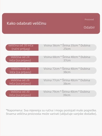 Kufor velikog kapaciteta sa bočnim otvorom, unisex, 20-inčni ručni kofer / 26-inčni kofer, TSA kombinirana brava, USB priključak, proširivi
