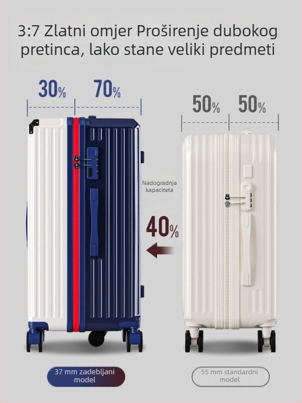 Kofer s tvrdim kućištem, velikog kapaciteta, 28–32 inča, pet kotača, zaključavanje šifrom
