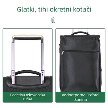 Prilagodljiva torba za putovanje velikog kapaciteta od vodootporne Oxford tkanine, s proširivim dizajnom i teleskopskom ručkom, dostupne veličine 20, 24, 28 i 32 inča
