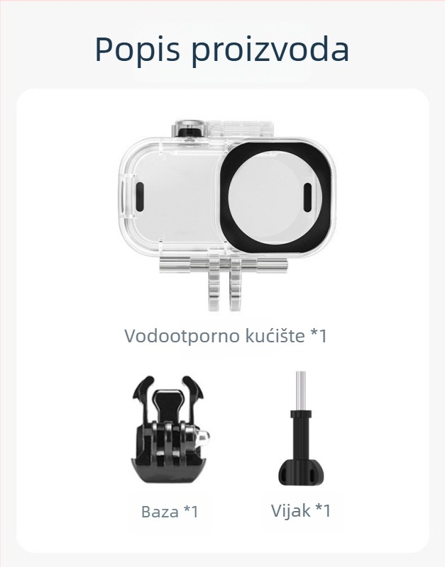 Vodootporno kućište za DJI Osmo Nano kameru, 60 m ronilačko kućište i zaštitni dodaci za kućište