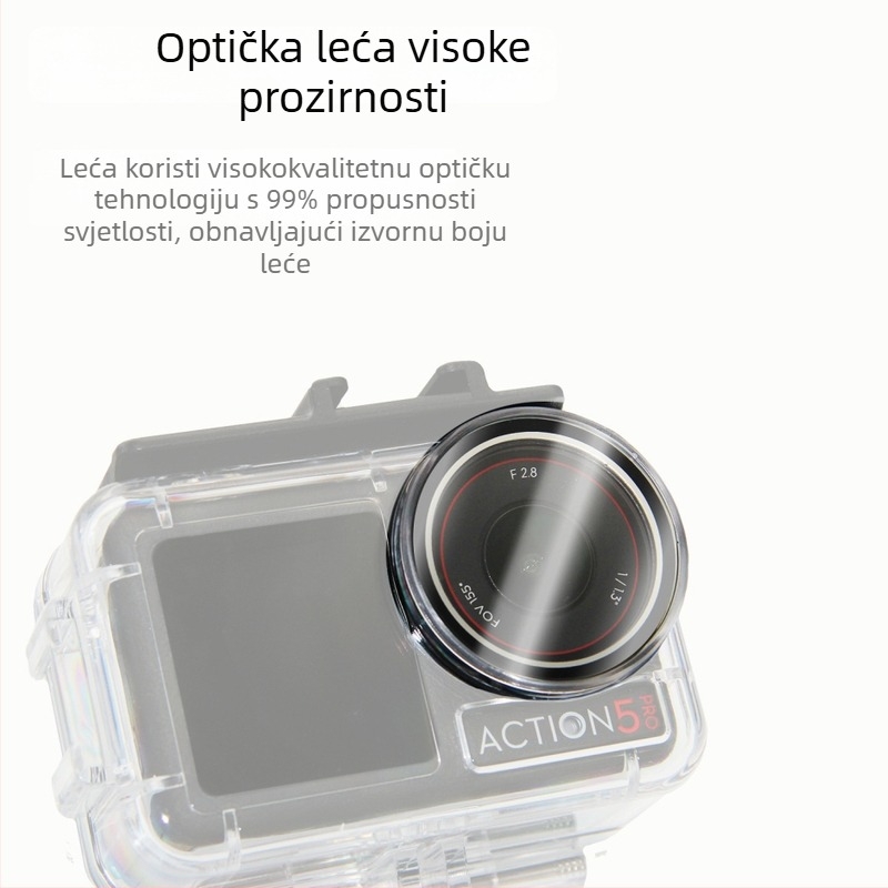 Vodootporno kućište za DJI Action5 Pro/4/3 — do 60 m dubine, dodatak za sportsku kameru
