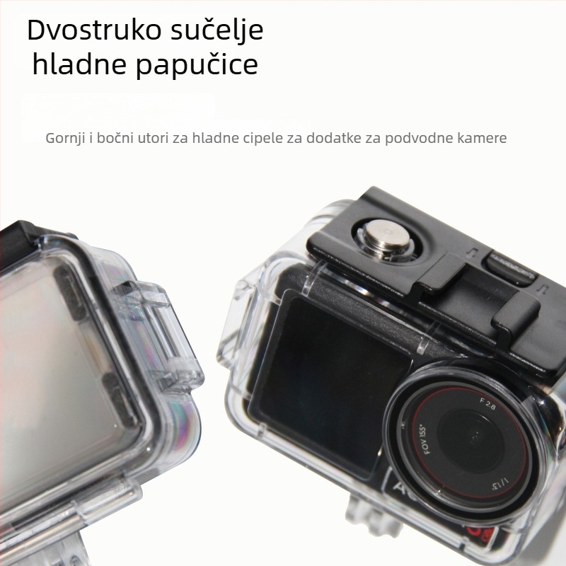 Vodootporno kućište za DJI Action5 Pro/4/3 — do 60 m dubine, dodatak za sportsku kameru
