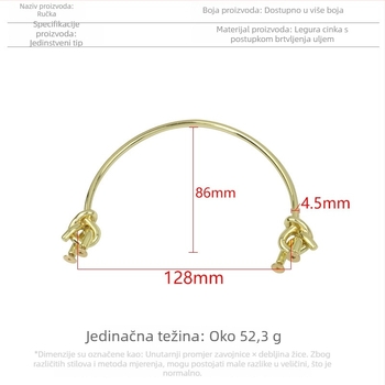Metalni dodatak ručki torbi i prtljage