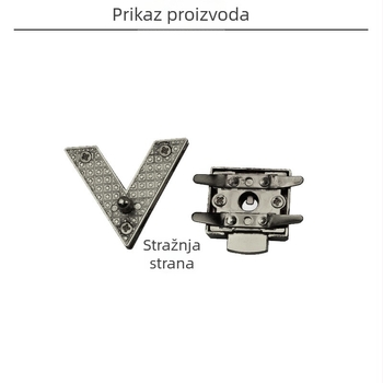 V-oblik brava za prtljagu sa skrivenim mehanizmom