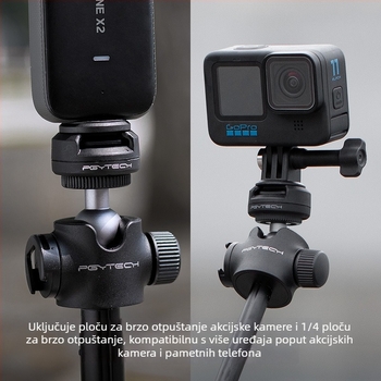 PGYTECH CapLock set za brzi oslobađanje za sportsku kameru s kugličnom glavom i adapterima