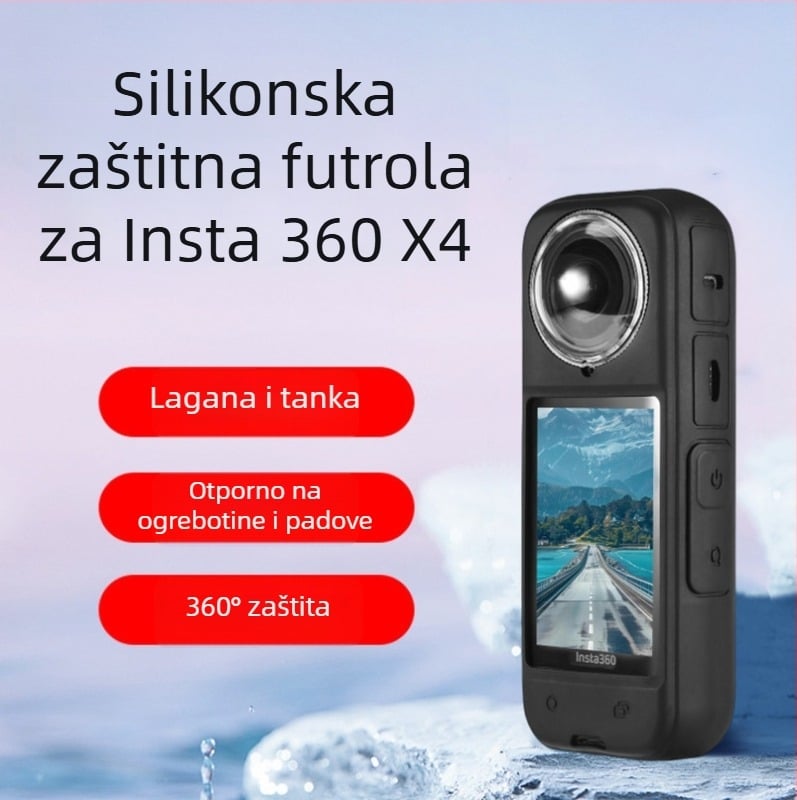Insta360 X4 silikonski poklopac za objektiv i zaštitni poklopac kućišta