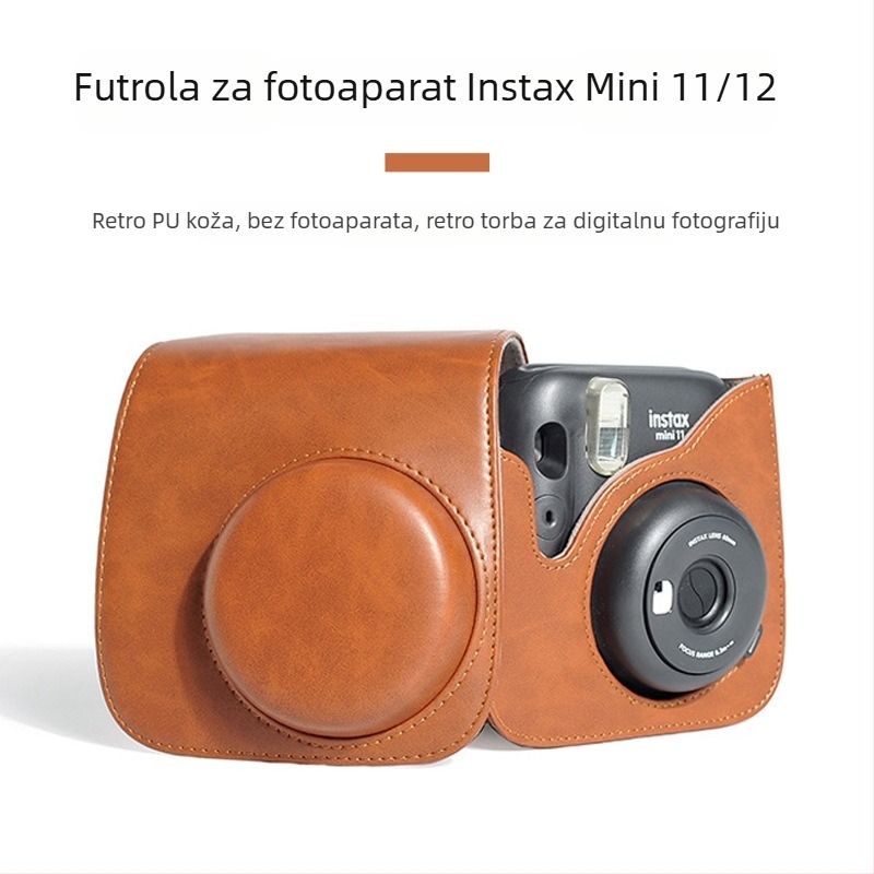 Polaroid Mini 11/12 futrola za kameru s zaštitom za naramenicu i zaštitom od ogrebotina, smeđa