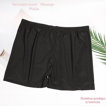 Muške kupaće hlače plus veličine, crne, boxer stil, za bazen i spa
