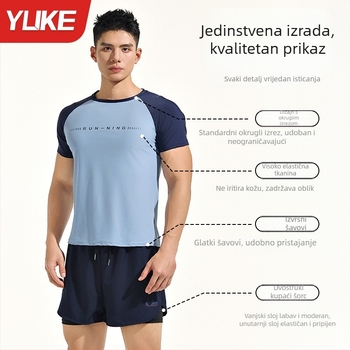 Muški komplet kupaćih gaća, brzosušivi, jednobojni, najlon, briefs kroj, za odrasle