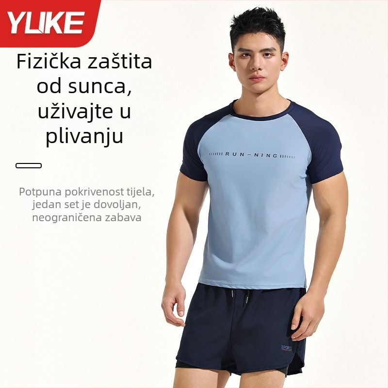 Muški komplet kupaćih gaća, brzosušivi, jednobojni, najlon, briefs kroj, za odrasle