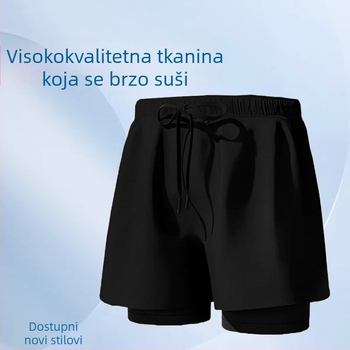Muške kupaće gaće velikog formata, plažni kostim s kapom i plivačkim naočalama