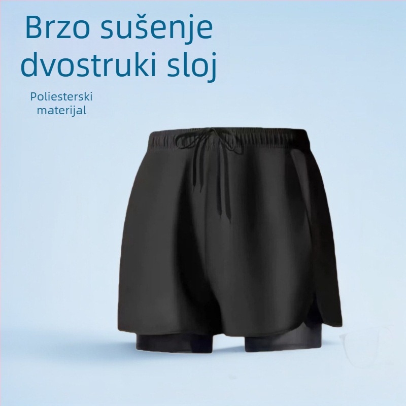 Muške kupaće gaće velikog formata, plažni kostim s kapom i plivačkim naočalama
