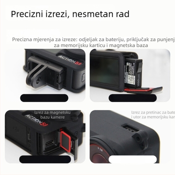 Silikonsko zaštitno kućište za DJI Action 5 Pro/4/3 – zaštita od pada i gubitka za sportske kamere