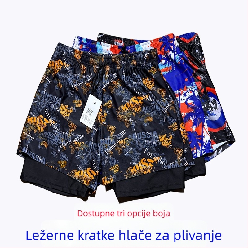 Muške plivačke šorceve, plivačke naočale, šorcevi za plažu i kapa za plivanje – Plus veličina