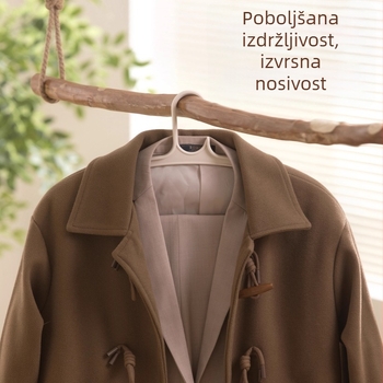 Camellia Plastična vješalica za odjeću – ojačana, bezšivna, otporna na vjetar i protuklizna, s širokim i debelim ramenima