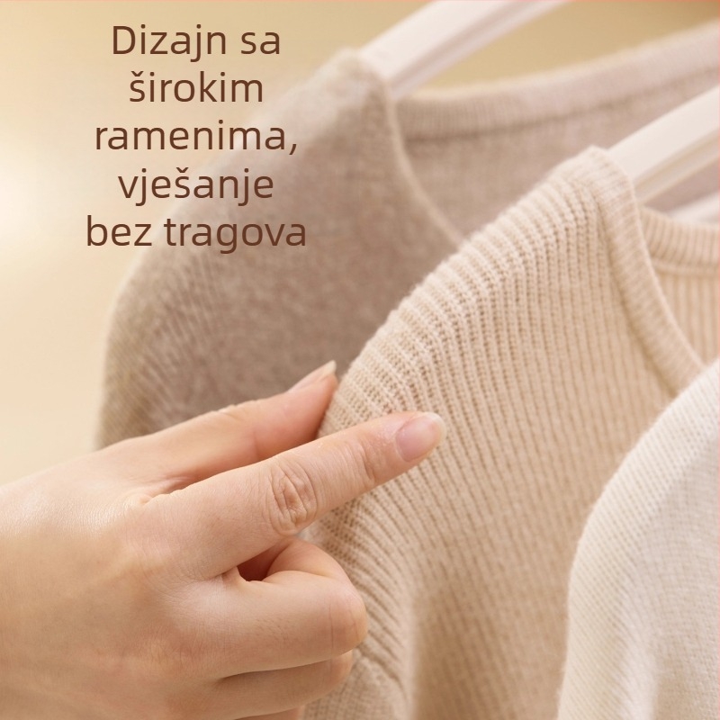 Camellia Plastična vješalica za odjeću – ojačana, bezšivna, otporna na vjetar i protuklizna, s širokim i debelim ramenima