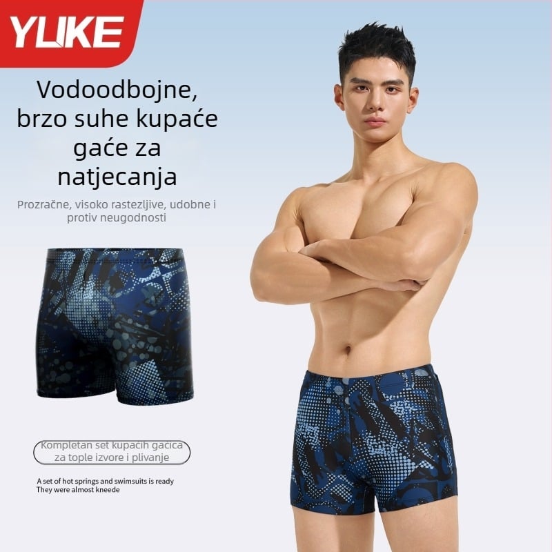 Muške kupaće šorceve s brzom sušenjem, velike veličine, cvjetni uzorak, poliester