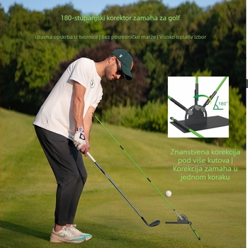 Golf trener za ravni udarac s prilagodljivom korekcijom držanja od 180°