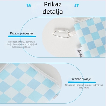 Prilagođena tiskana torbica s patentnim zatvaračem za novčiće i kartice, kompaktna torbica za slušalice i ključeve