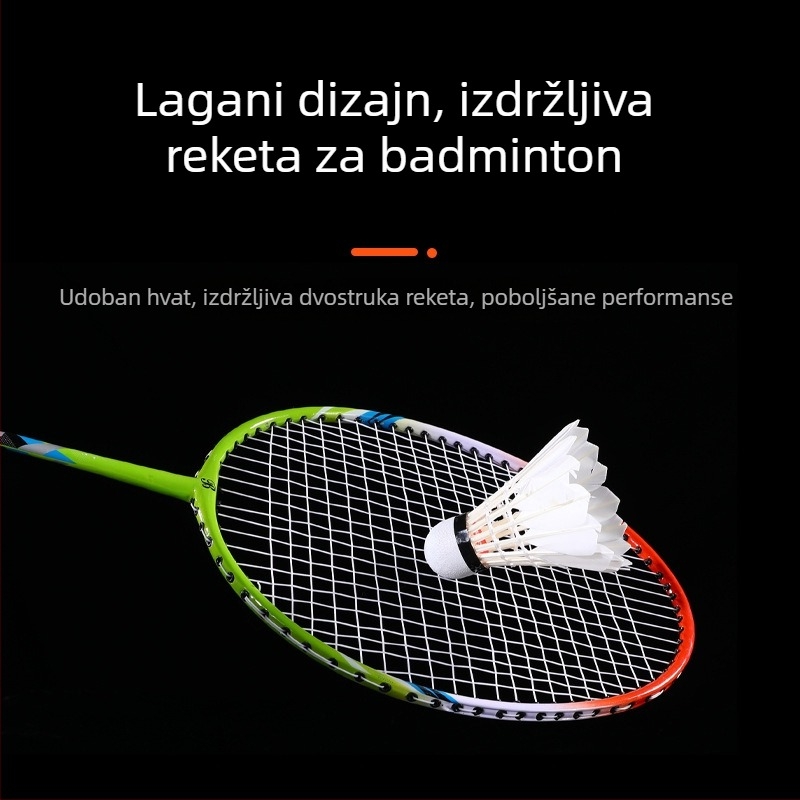Set od dvije badminton rakete za početnike – obiteljsko vježbanje i trening