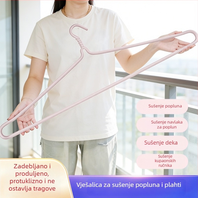 89 cm velika vješalica za sušenje posteljine, produžena i ojačana, posebno za navlake za pokrivač i plahte