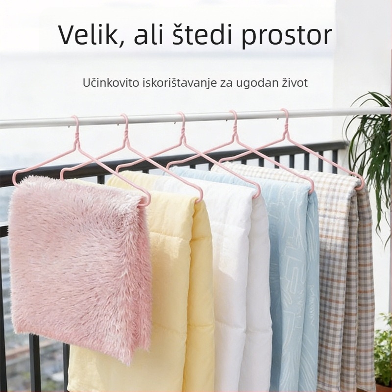 89 cm velika vješalica za sušenje posteljine, produžena i ojačana, posebno za navlake za pokrivač i plahte