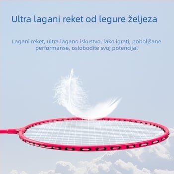 Set reketa za badminton za početnike, rekete od legure željeza za trening, univerzalni set od 2 komada
