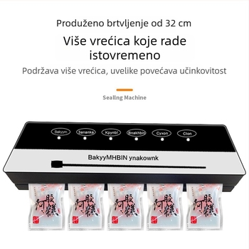 Kompaktni kućni vakuumski zatvarač za hranu, suhe i mokre namirnice, automatsko zatvaranje i očuvanje svježine