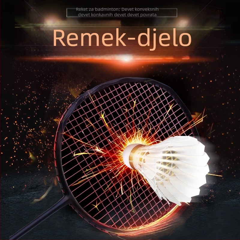 Badminton raketa od karbonskih vlakana, lagana, 75–79 g, 5U, za odrasle i amaterske treninge