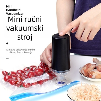 Ručni kompaktni vakuumski zatvarač za vanjsku upotrebu, prijenosna pumpa za vakuum za očuvanje hrane