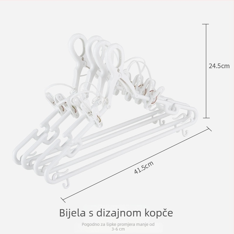 JSK visoka vješalica za odjeću s klipom, otporna na vjetar, za vanjsku uporabu, debeli plastični stalak za sušenje