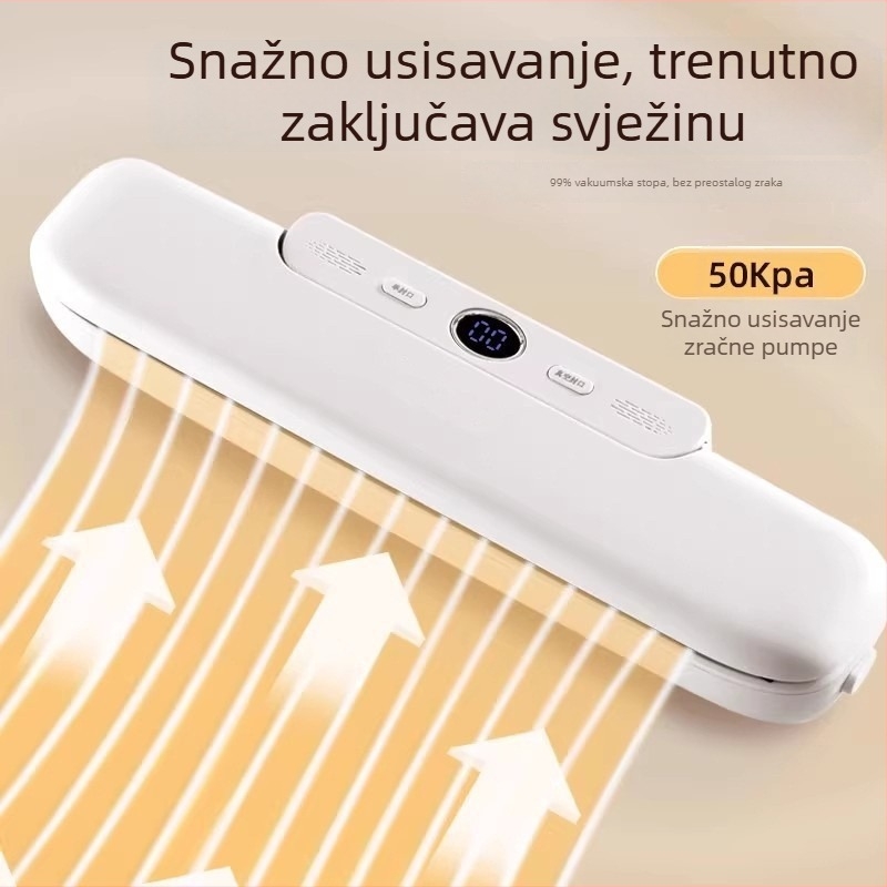 Mali kućni vakuumski stroj za pakiranje hrane, prenosni automatski vakuumski zatvarač