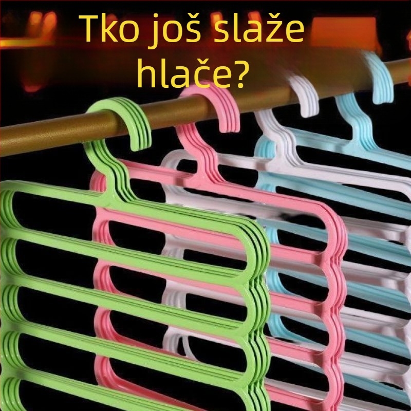 Višenamjenski petosloj držač za odjeću, pantalone i šalove