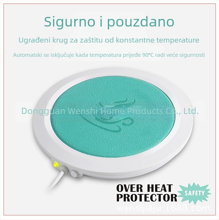 USB grijač šalice s PU kožom, podložka za napitak, visoka temperatura, uredska upotreba