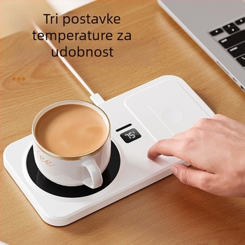 Višenamjenska grijaća podloga s bežičnim punjenjem za telefon, grijanje mlijeka i pametna baza za toplu vodu
