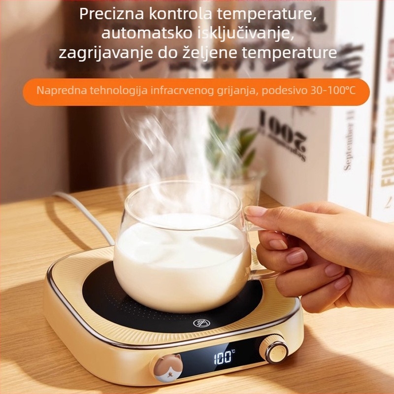 Pocket Bear termoska podložak za čaše za stolnu upotrebu kod kuće, automatsko održavanje temperature 100°C