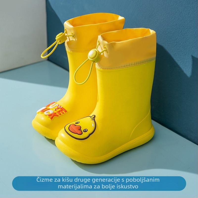 Dječje čizme za kišu, unisex, srednje visine, protuklizne, vodootporne, EVA gornji dio, dizajn životinja