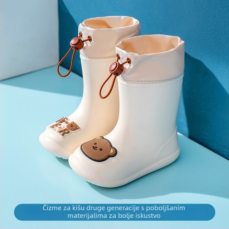 Dječje čizme za kišu, unisex, srednje visine, protuklizne, vodootporne, EVA gornji dio, dizajn životinja