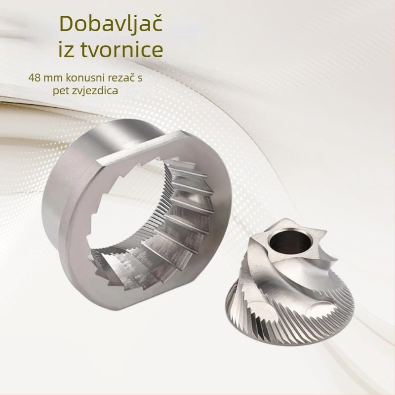 Nerezani čelični dodaci za aparat za kavu, 48 mm konusna oštrica s pet zvjezdica, jezgro za mljevenje i disk za mljevenje suho mljevenje