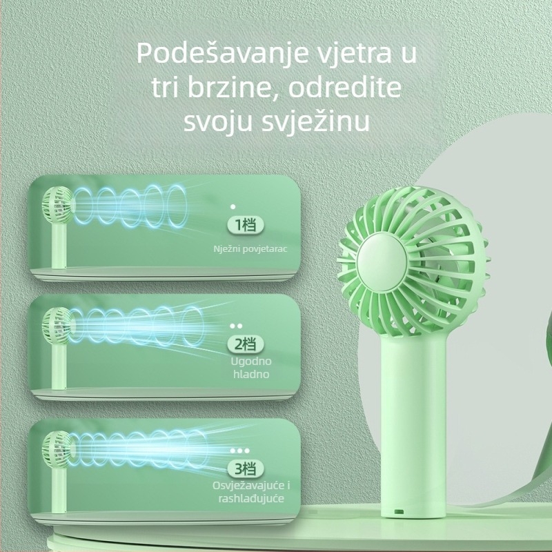 Mini USB ručni ventilator u obliku žarulje, kompaktan, snažan i tih