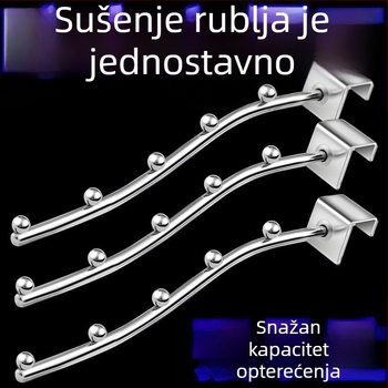 Mali balkonski sušilo za odjeću za dom/dormitorij, vješalica uz krevet i anti-kradni kuku za prozor, bez bušenja